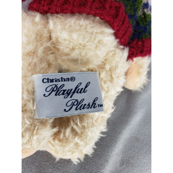 Chrisha Playful‎ Plush Tan Bear with Colorful Sweater Stuffed Teddy Bear - Picture 6 of 10